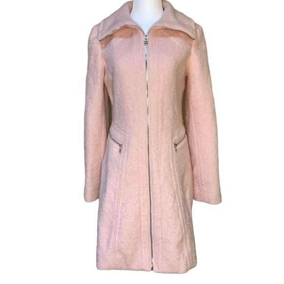 Jessica Simpson Jackets & Blazers - Jessica Simpson Zip Front Wool Coat Boucle Jacket Blush Pink Women’s Extra Small